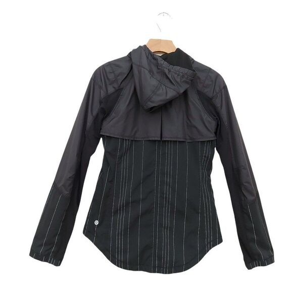 Lululemon Hooded Jacket Womens 4 Black Athletic Full Zip Long Sleeve Athletic - Picture 2 of 13